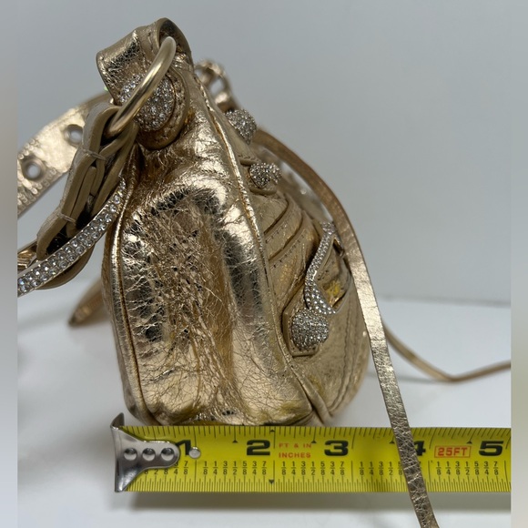 Balenciaga Le Cagole Rhinestone Bag XS Gold - Picture 7 of 8